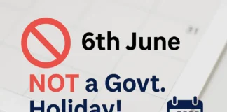 6th june holiday