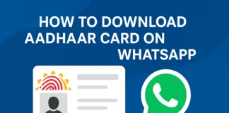aadhaar card download on whatsapp